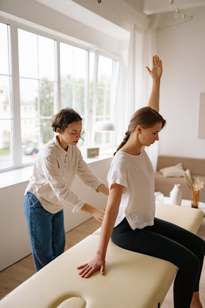 A Woman Having a Back Massage